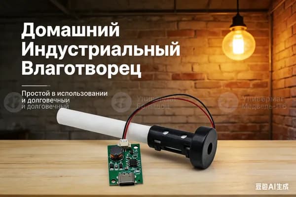 Ремонтный комплект для увлажнителя: водопоглощающие ватные палочки + крышка распылительной пластины + распылительная пластина + приводная плата.