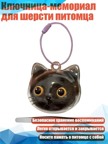 Ключница-мемориал для шерсти питомца, - Желтое глазное яблоко