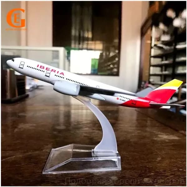 Эксклюзивная литая копия лайнера Iberia, коллекционная модель Аэробуса 330 в масштабе из металла