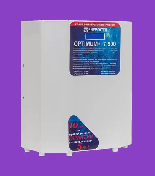 Стабилизатор напряжения Энерготех OPTIMUM 7500 (125-260В, 4,3 %)