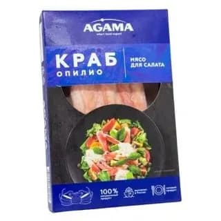 Краб Опилио мясо для салата варёно-мороженое, Agama, 200 г