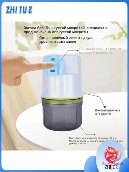Электрический премиумаспиратор для удаления мокроты, отсос