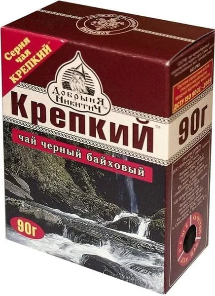 Добрыня Никитич Чай черный Крепкий, 90 гр, 1 уп