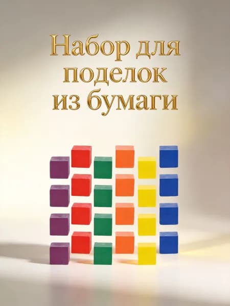 Набор из 100 деревянных цветных кубиков для рукоделия и творчества