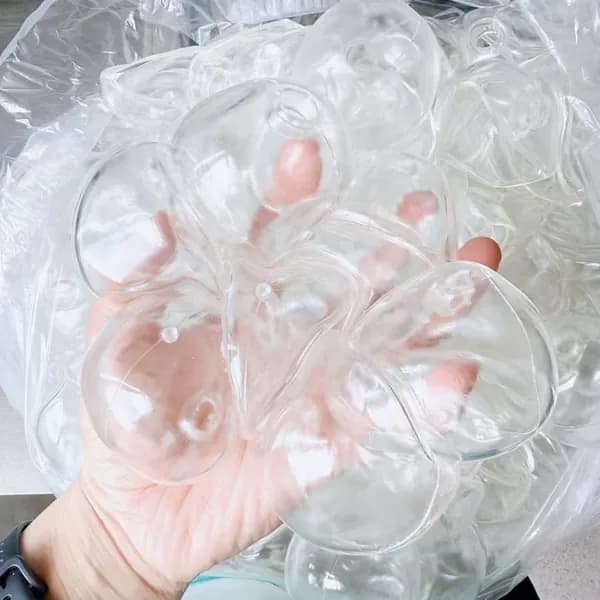 Прозрачные пустые шарики 6 см для DIY, набор для создания антистресс игрушек, мягкие сквиши, шарики для воды и слаймов, с завязками