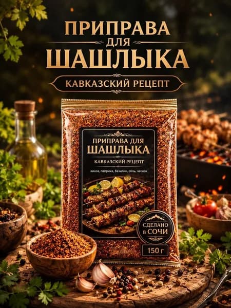 Приправа для шашлыка Кавказский рецепт 150 г