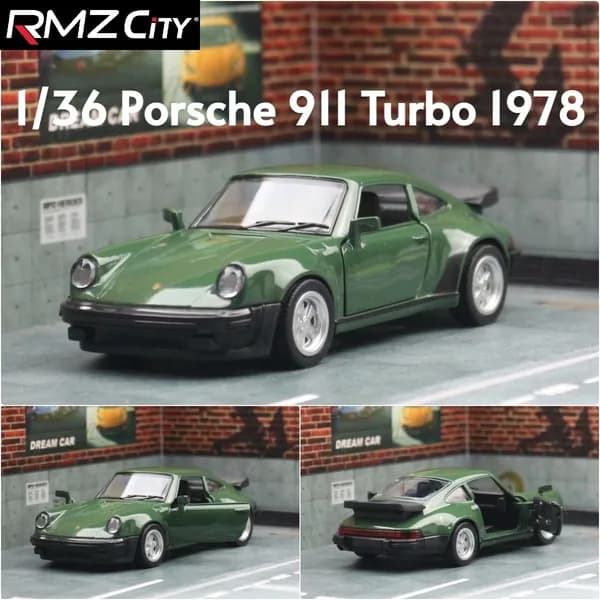 RMZ CiTY 1:36 Коллекционная металлическая машина Porsche 911 Turbo 1978 Classical car