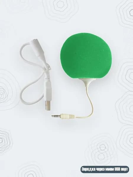 Портативная мини-колонка с USB и 3.5 мм, Зеленый