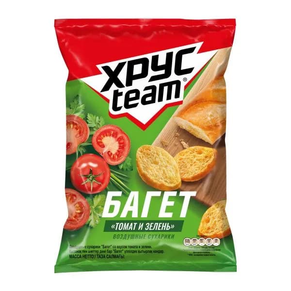 Сухарики Хрусteam Багет Томат и зелень 60г