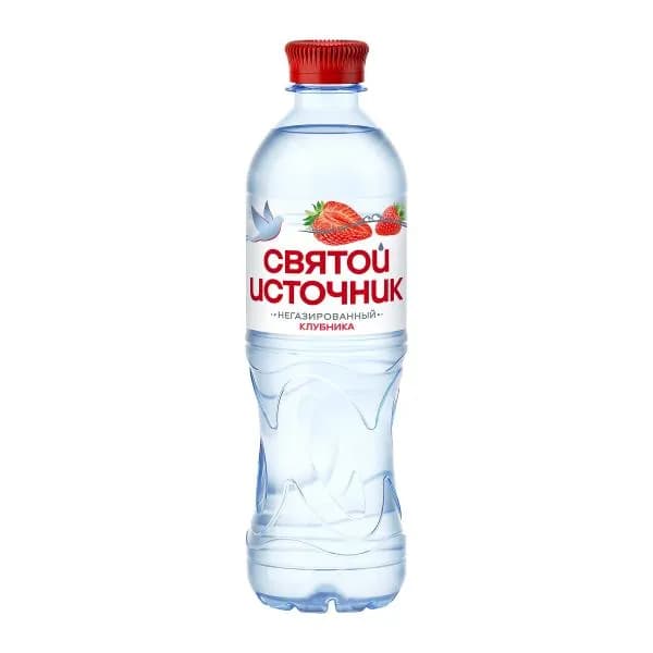 Вода Святой источник питьевая негазированная со вкусом клубники 500мл