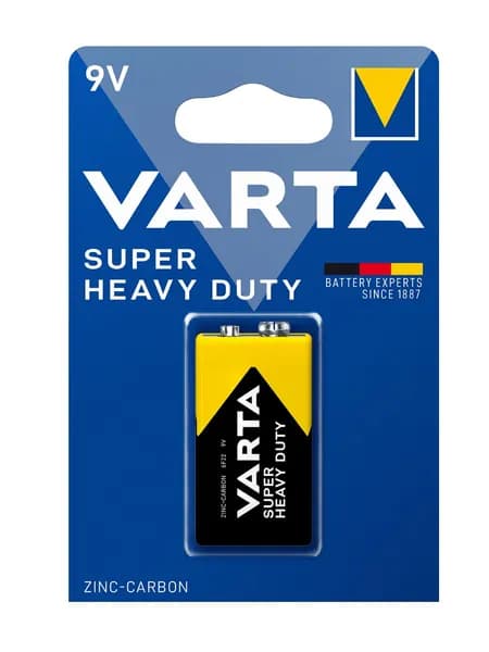 Батарейки Varta SUPERLIFE Крона 6F22 BL1 Heavy Duty 9V (2022)