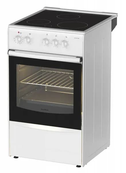 Darina 1B EC 331 606 W Плита электрическая белый/черный, конфорок 3 шт, духовка 50 л, 50 см x 85 см x 56 см