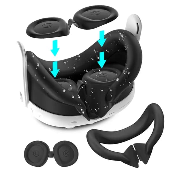 удобная силиконовая маска для VR Meta Quest 3, с анатомической формой