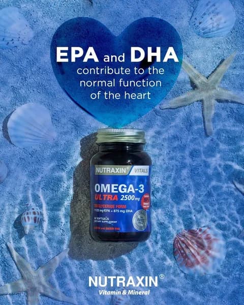 Nutraxin Омега-3 Ультра Премиум 2500 мг, упаковка 30 мягких желатиновых капсул