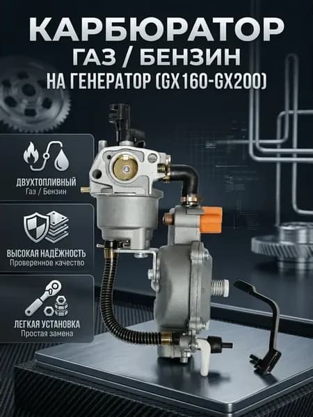 карбюратор газ бензин на генератор 3,5 квт