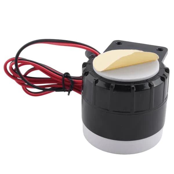 Непрерывный звук децибел пьезо зуммер IC сигнализация динамик DC 12V 120db черный+красный
