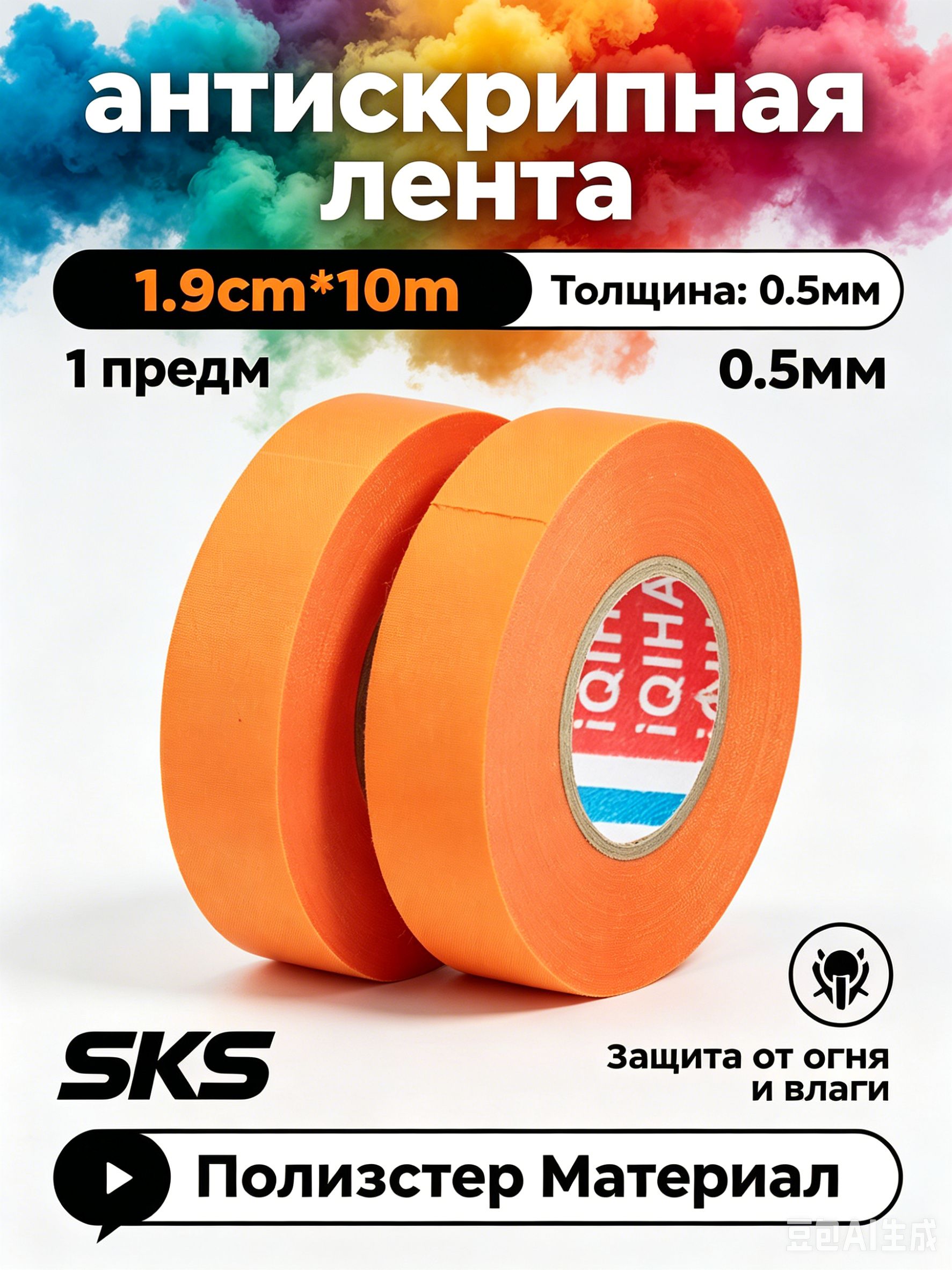 Антискрип автомобильный, 10 м, толщина: 0.5 мм, 1 шт.