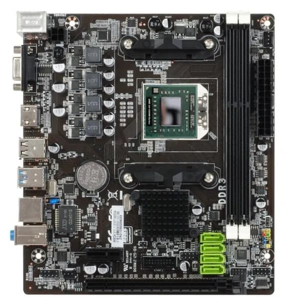 Материнская плата Esonic A88DA без ПРОЦЕССОРА формата ITX j1800 j1900 для сборки суперкомпактных бесшумных систем