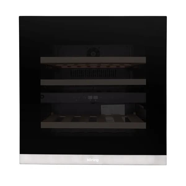 Винный шкаф встраиваемый Korting KFW 604 DB GXN, черный
