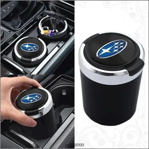 Пепельница автомобильная с логотипом Subaru Субару, с крышкой и подсветкой Subaru Субару