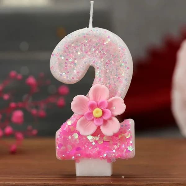 Свечи для торта цифра 2, 7.5 см, 1 шт