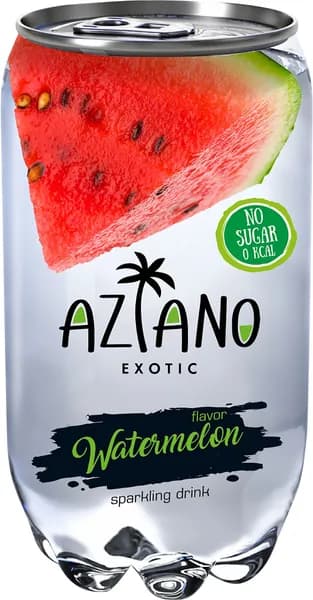 Напиток безалкогольный AZIANO Watermelon газированный ПЭТ, 0.35L