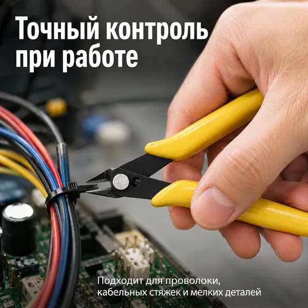 Диагональные мини-кусачки 170II антискользящие для проводов заподлицо