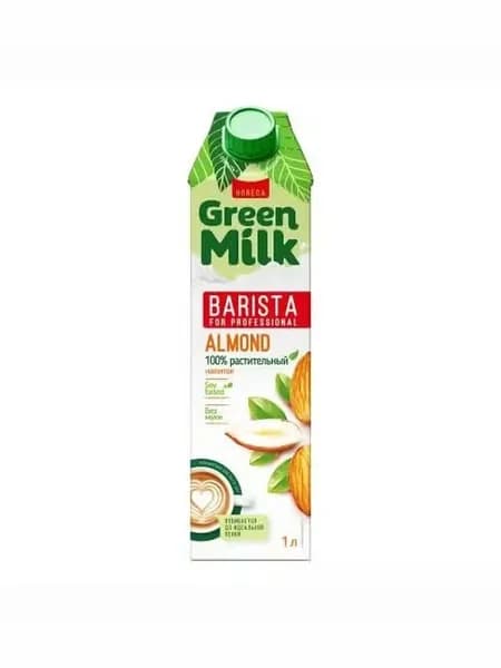 Напиток соевый Green Milk Barista for Professional миндаль без сахара и муки 1 л