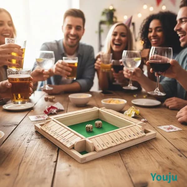 Деревянная игра Shut The Box , 23 23 см, зелёная