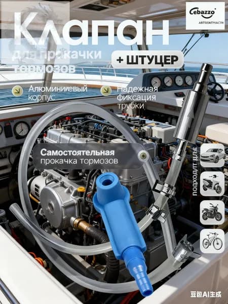 Комплект для прокачки тормозов с обратным клапаном