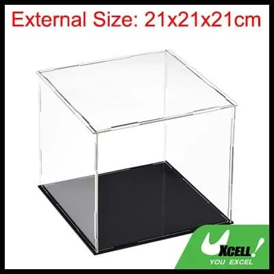 UXcell Акриловый прозрачный витринный ящик, пылезащитная защита, 20x20x20 см