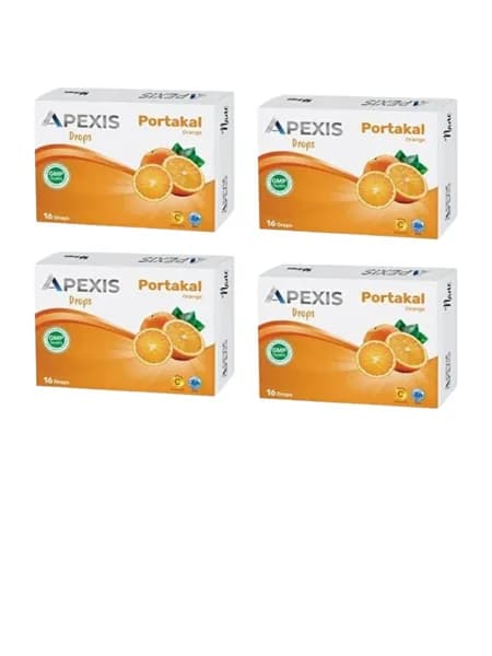 Пастилки Apexis Drops со вкусом апельсина, упаковка 16 шт.