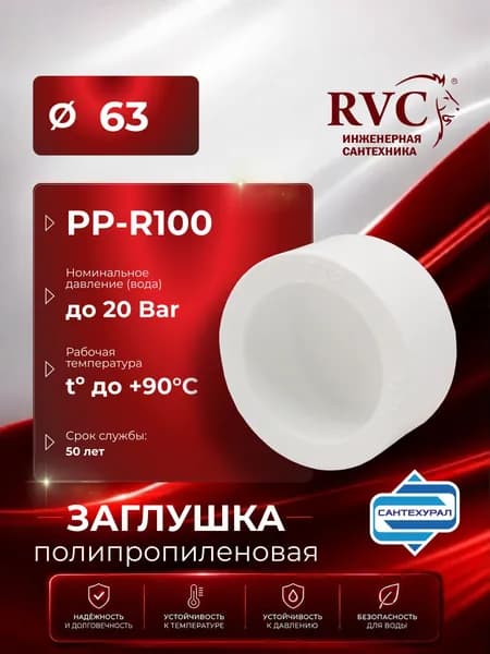 Заглушка полипропиленовая 63 RVC