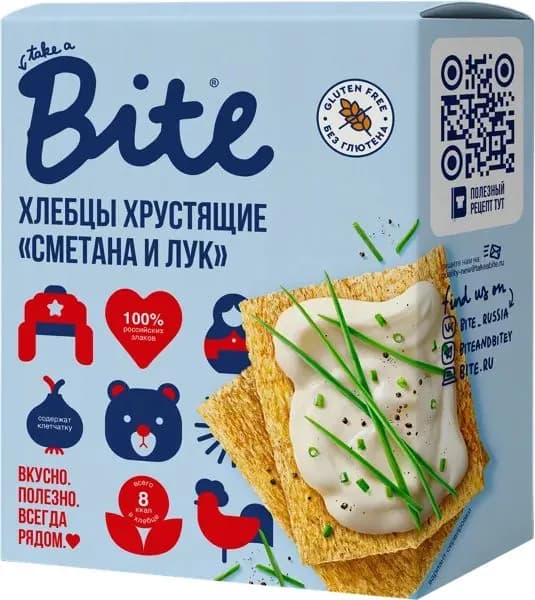 Хлебцы кукурузно-рисовые Байт сметана и лук Биофудлаб кор, 100 г