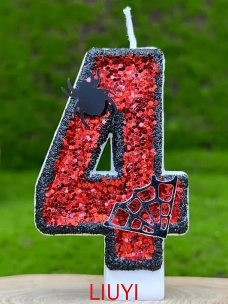 Свечи для торта цифра 4, 7.5 см, 1 шт