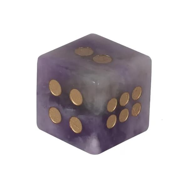 Шестигранные кристаллические игральные кости, Фиолетовый кристалл