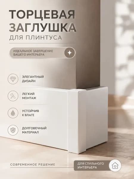 Заглушка торцевая для плинтуса