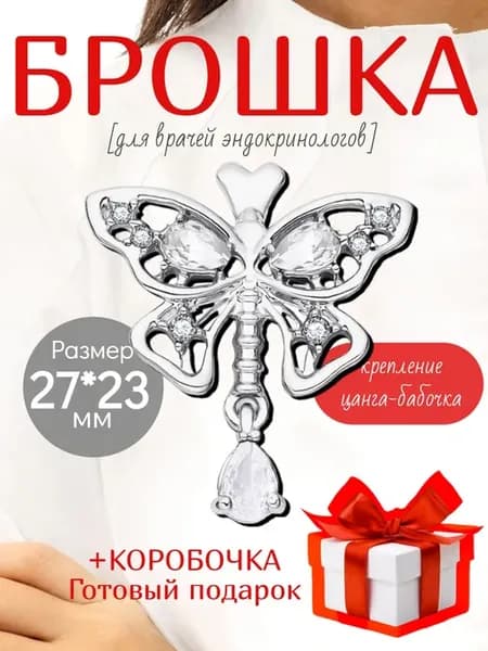 Брошь Медицинская Щитовидная железа Подарок эндокринологу