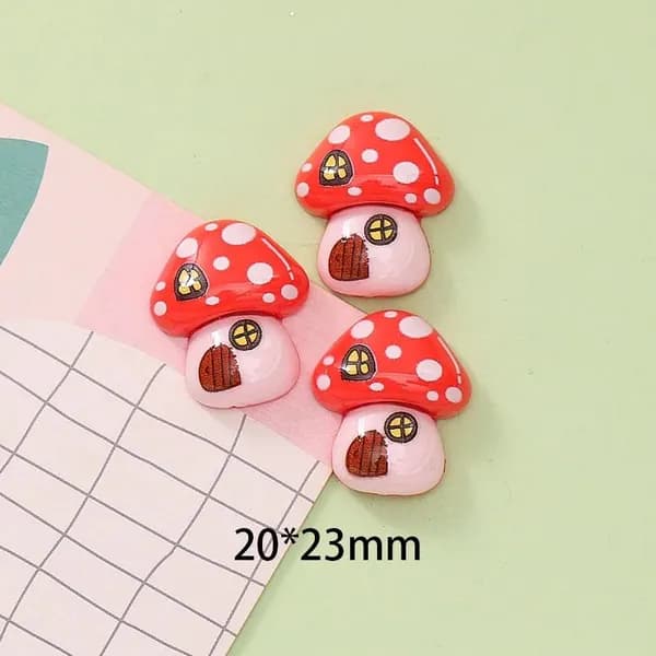 10pcs Грибы из смолы / Кролики / Милые девушки DIY декоративные аксессуары