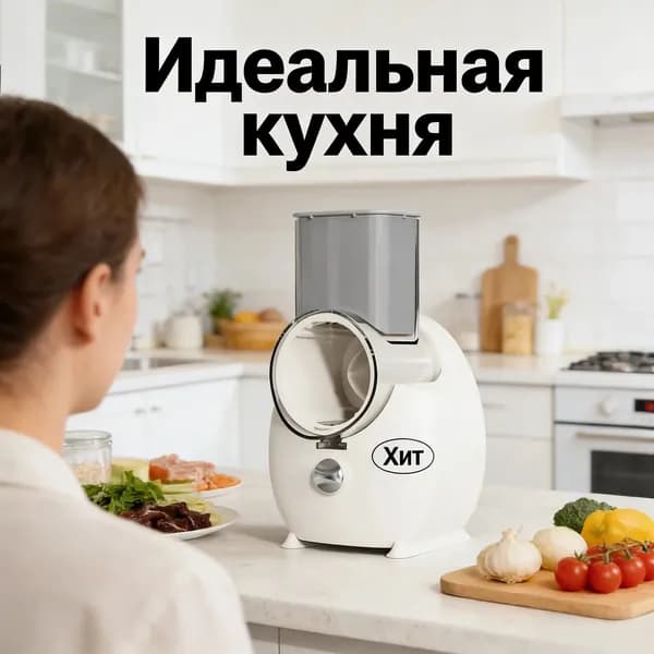 Мини-кухонный комбайн компактный, 2 скорости для орехов, зелени и соусов. Стеклянная чаша 0.8 л, компактный размер. Быстрый помощник для малых порций!