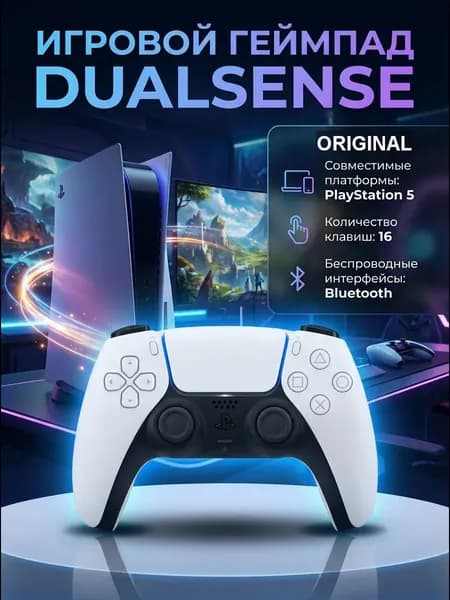 Геймпад DualSense White для консоли PS5, белый