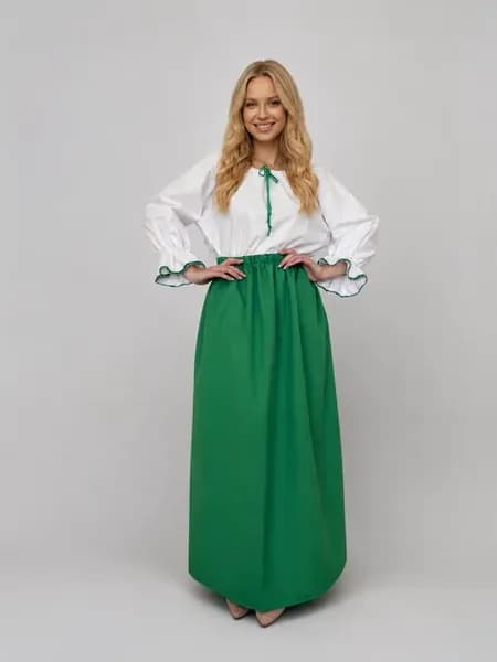 Русская народная юбка прямая на резинке на Ивана Купала