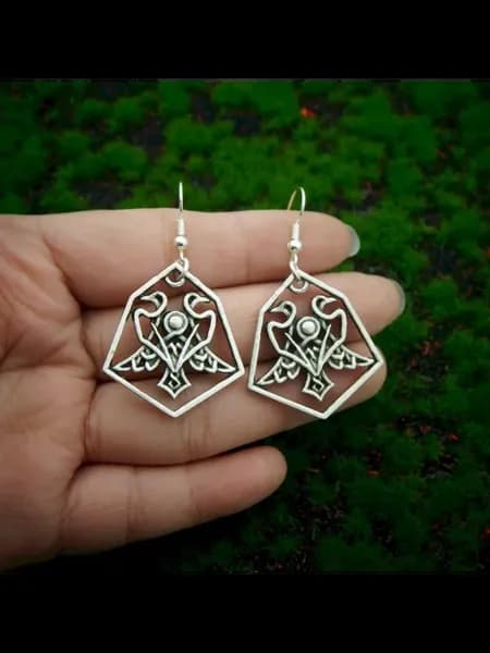Серьги-подвески с птицами из нержавеющей стали