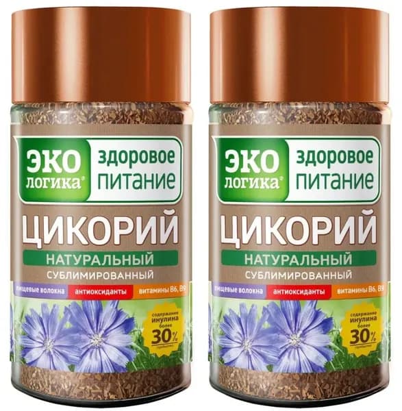 Цикорий Экологика сублимированный в банке с инулином 85 грамм - 2 штуки
