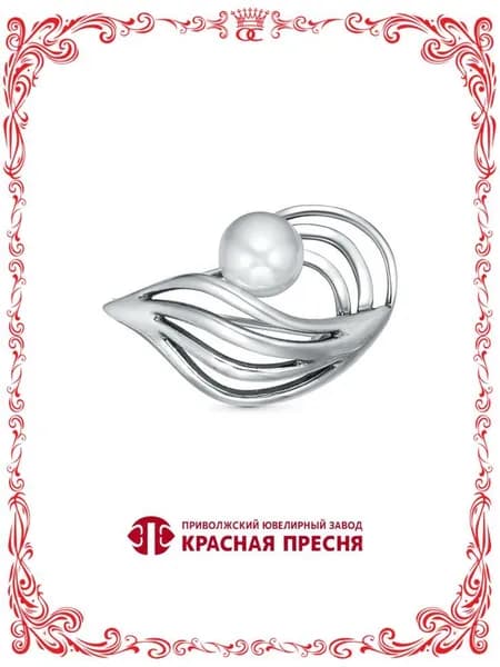 Серебряная брошь Б13317054