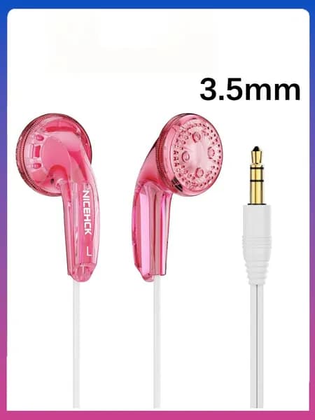 NICEHCK Наушники проводные с микрофоном, 3.5 мм, USB Type-C, светло-розовый
