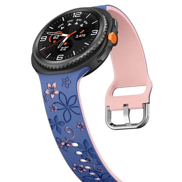 Силиконовый ремешок с гравировкой, подходит для Samsung Galaxy Watch 8 44 мм/40 мм, двухцветный ремешок, совместим с Samsung Galaxy Watch 8 Classic 46 мм, спортивный ремешок.