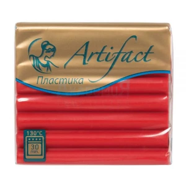 Полимерная глина, запекаемая пластика Artifact 112 цвет классический алый 56 гр.
