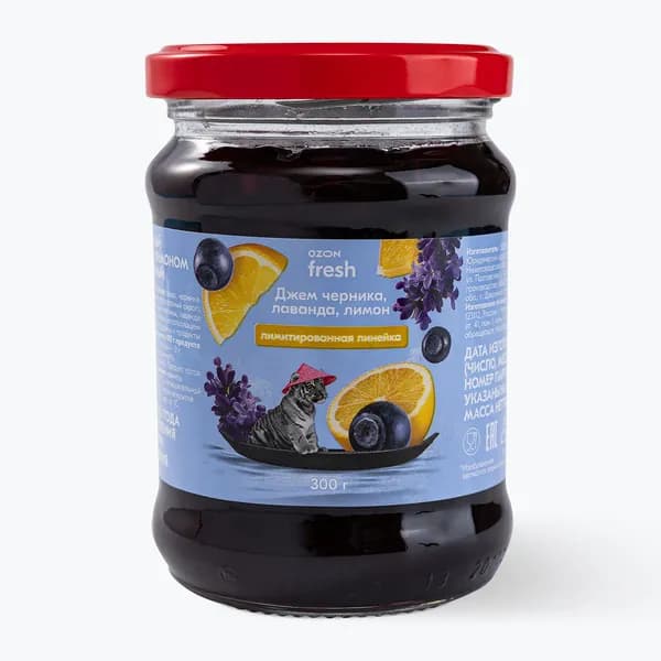 Джем Черника с лавандой и лимоном 300 г, Ozon fresh