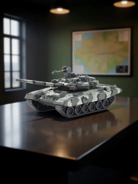 1:48 Модель танка Т-90 России, быстрая сборка, 12 деталей, DIY